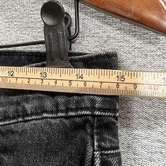 Abercrombie & Fitch Jean Shorts Women 26W (30x9 Actual) Stretch Cut Off Black - Picture 5 of 12